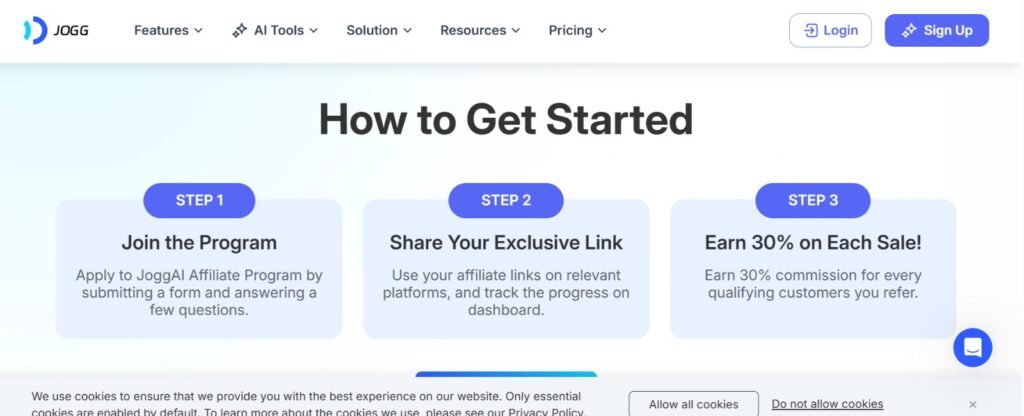 How the JoggAI AffiliateProgram Works